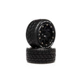 DuraTrax DTXC5530 Bandito ST Belted Tires 2.8 Mounted F/R 0 Offset Black Wheels (2)