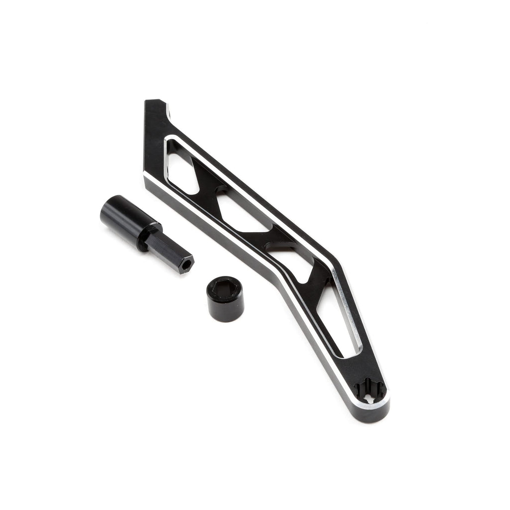 Losi LOS351005 Chassis Brace, Rear, Black, Aluminum MTXL