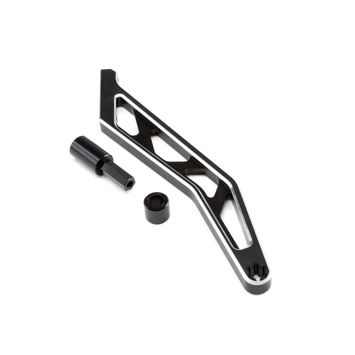Losi LOS351005 Chassis Brace, Rear, Black, Aluminum MTXL