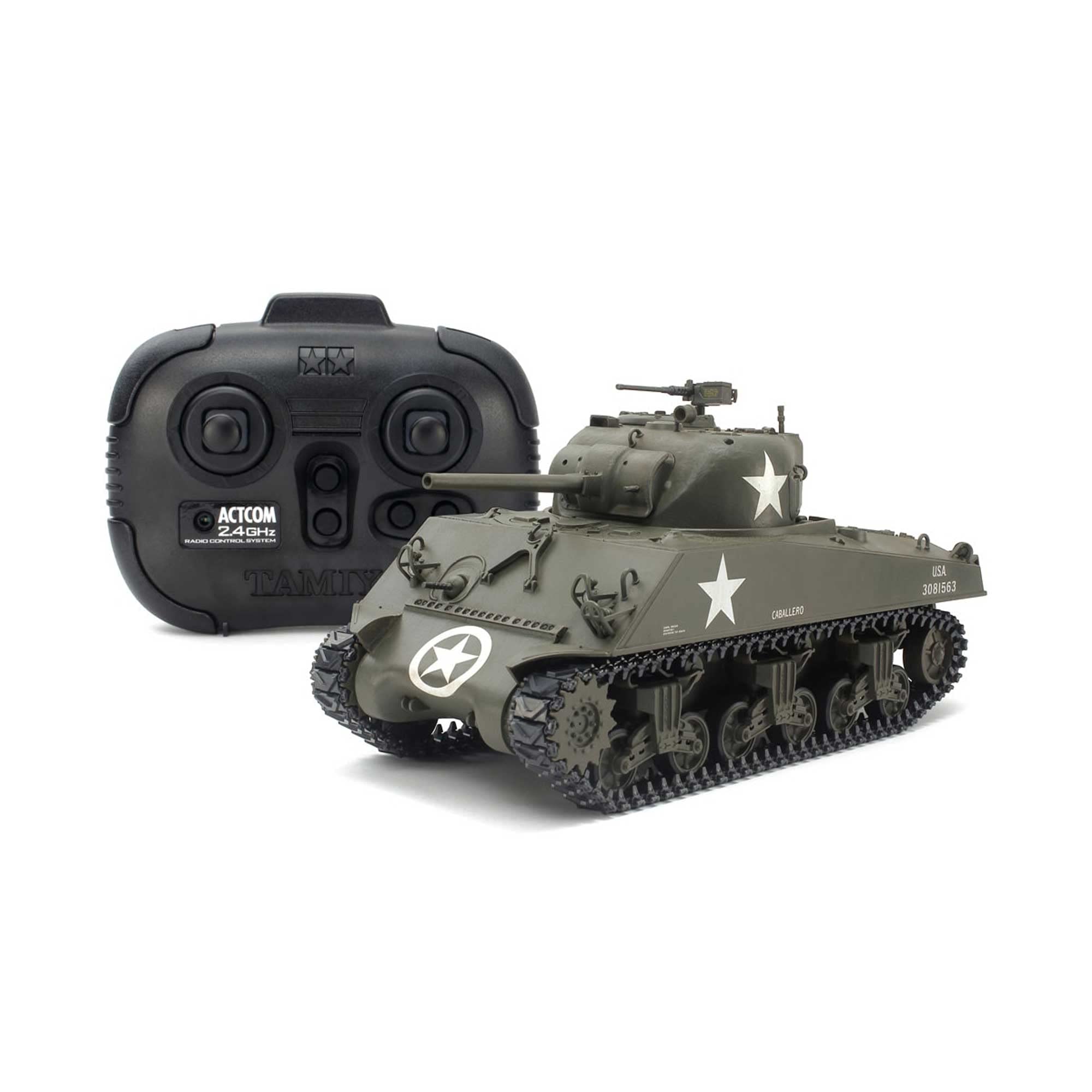 Tamiya 48217 1/35 RC US Medium Tank M4A3 Sherman with Control Unit