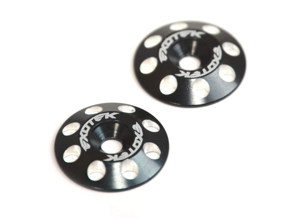 Exotek Racing 1678BLK Flite Wing Buttons V2, 6061 Black