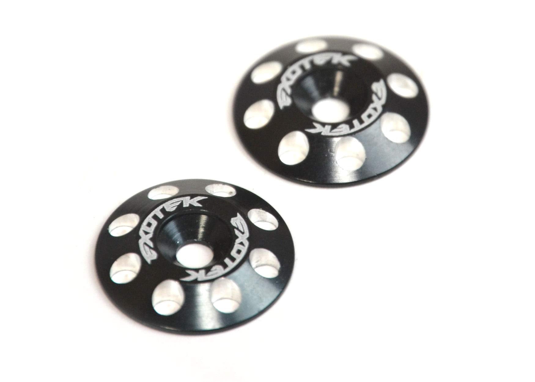 Exotek Racing 1678BLK Flite Wing Buttons V2, 6061 Black