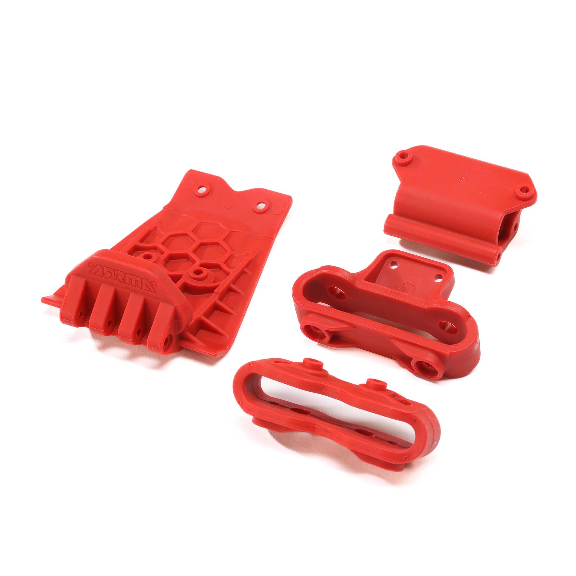 Arrma ARA320777 Lower Skid And Bumper Mount Set - Red