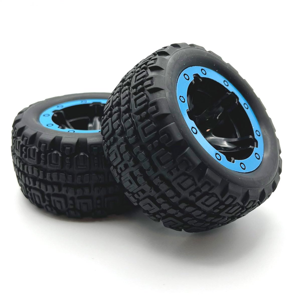 BlackZon 540109 Slyder ST Wheels/Tires Assembled (Black/Blue)