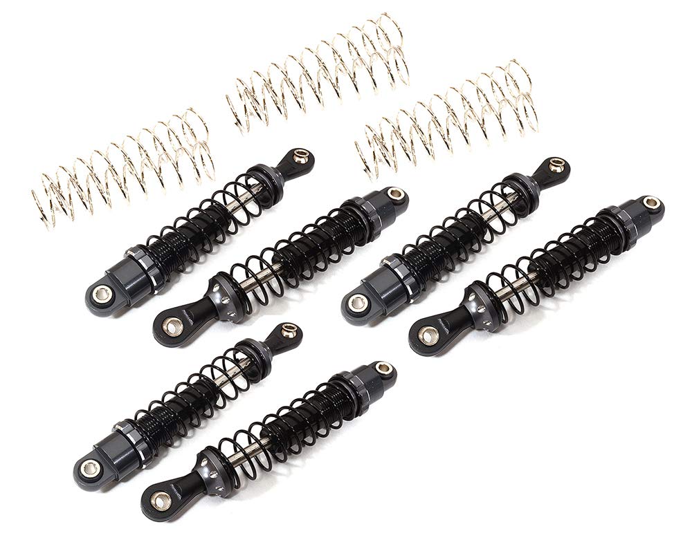 Integy C29042GUN Shock Set (6) for Axial SCX10 II 6X6 (L=90mm) Gun