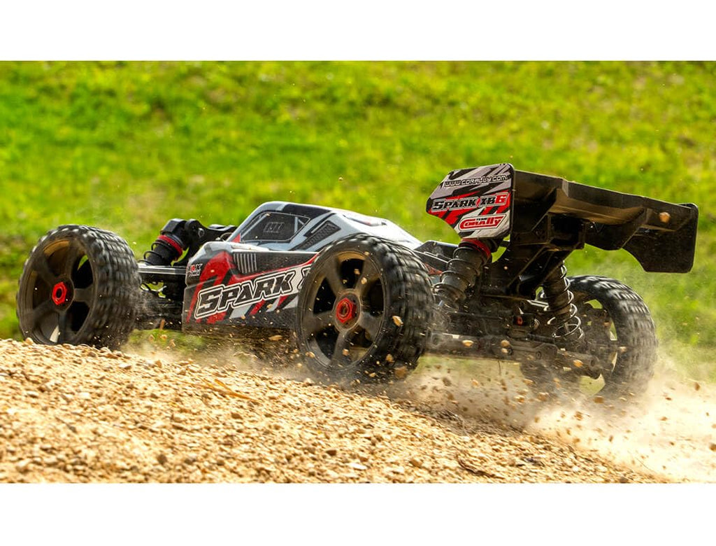 Corally 00485-R Spark XB6 1/8 6S Basher Buggy, ROLLER, Red