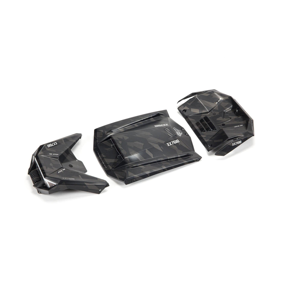 Arrma 411023 Fireteam Exterior Body Panels Painted Black Camo