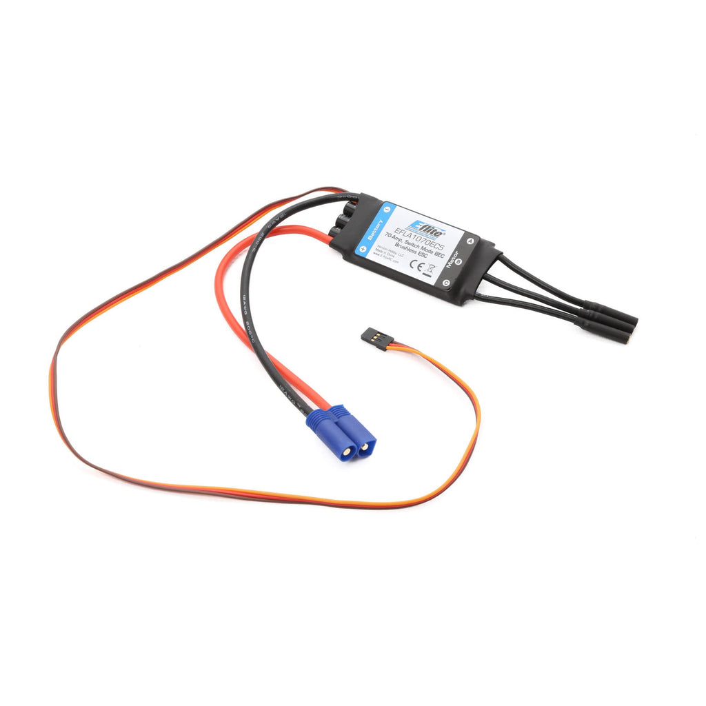 E-Flite EFLA1070EC5 Brush-Less ESC 70-Amp, Switch Mode BEC w/EC5 Plug