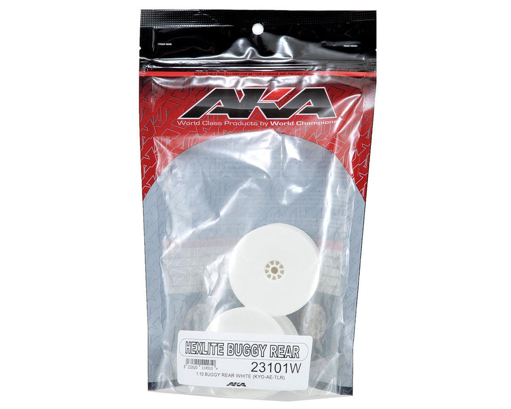 AKA 23101W HEXlite Buggy Rear Wheel, White : LOS, ASC, KYO