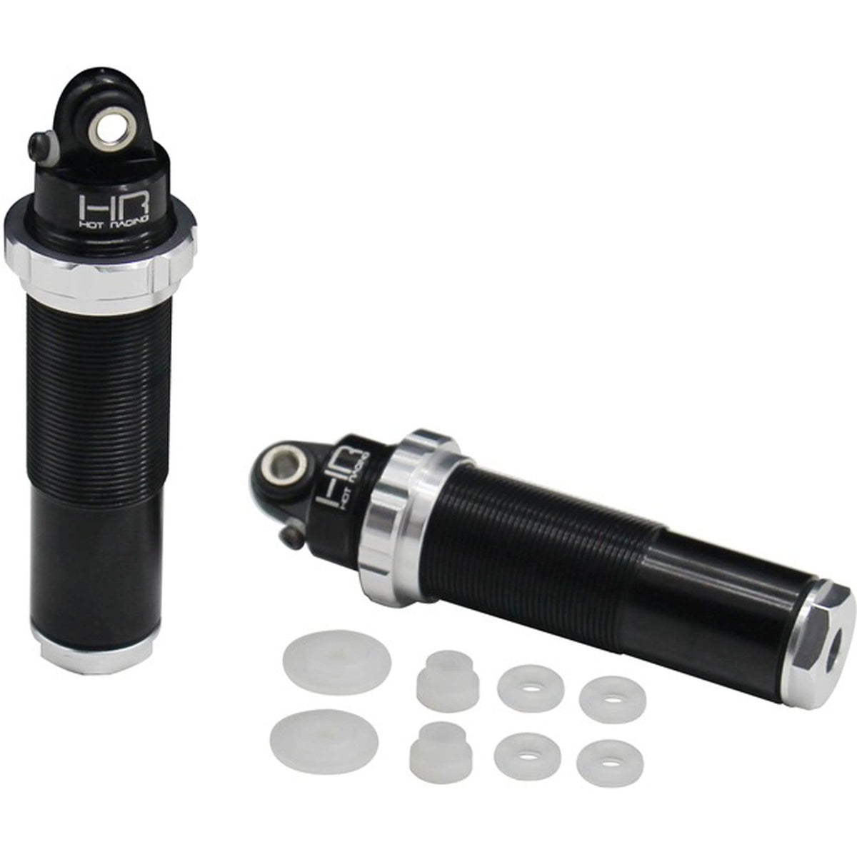 Hot Racing ATF155AR08 Silver Aluminum Threaded Rear Shock Bodies Arrma 1/10 4x4