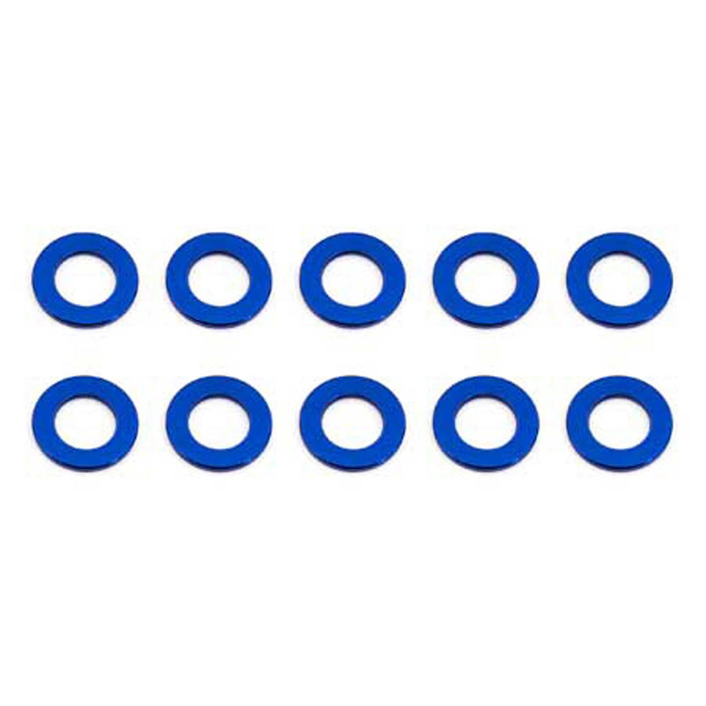 Team Associated 31381 Ballstud Washers, 5.5x0.5 mm, blue aluminum