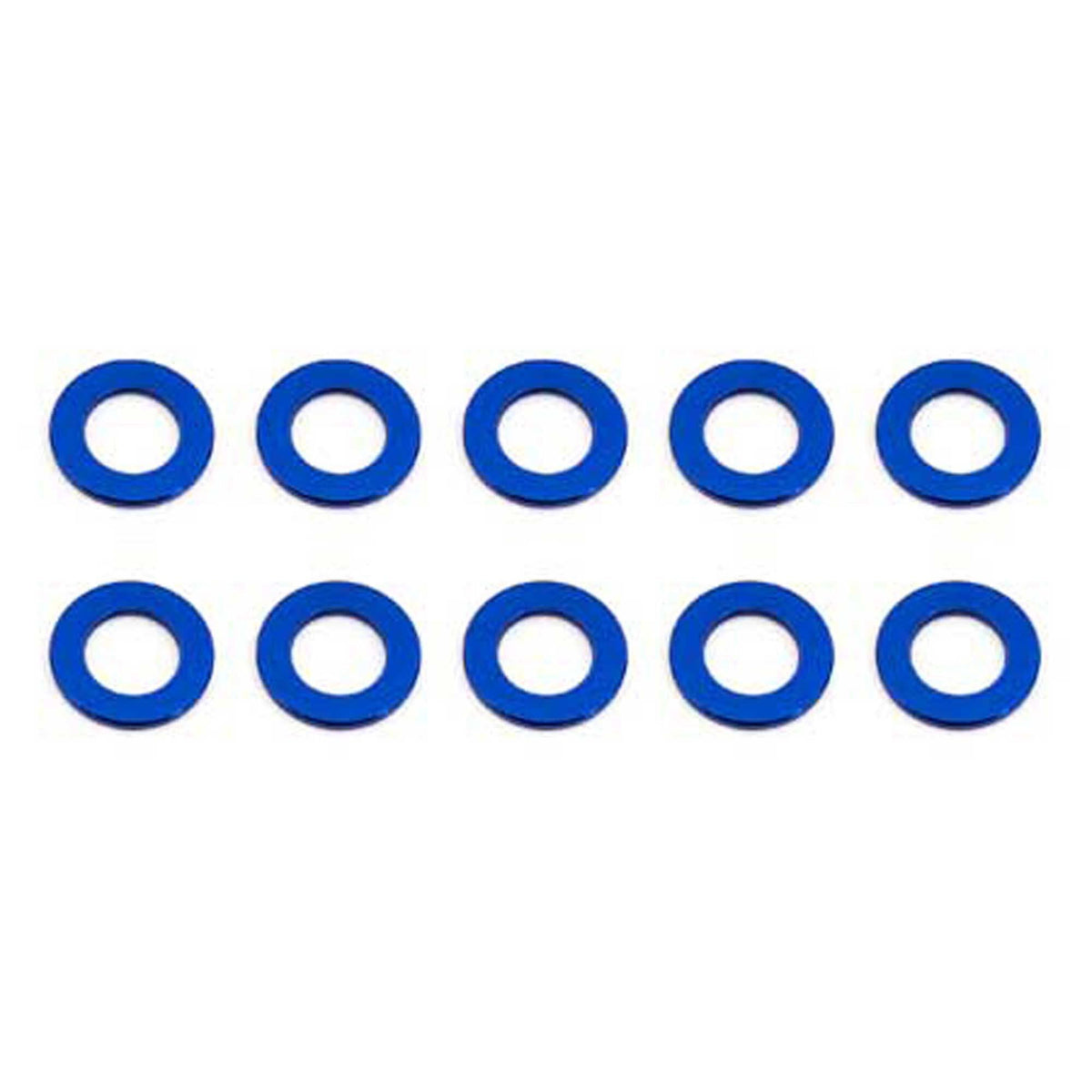 Team Associated 31381 Ballstud Washers, 5.5x0.5 mm, blue aluminum