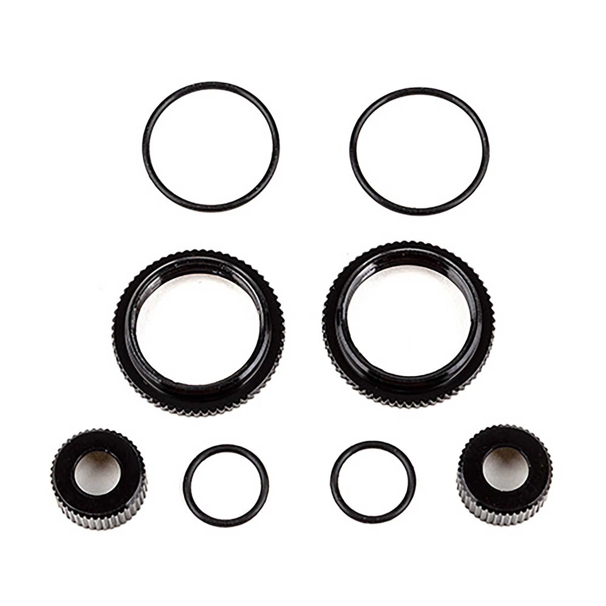 Associated 91929 13mm Shock Collar and Seal Retainer Set, blk alum