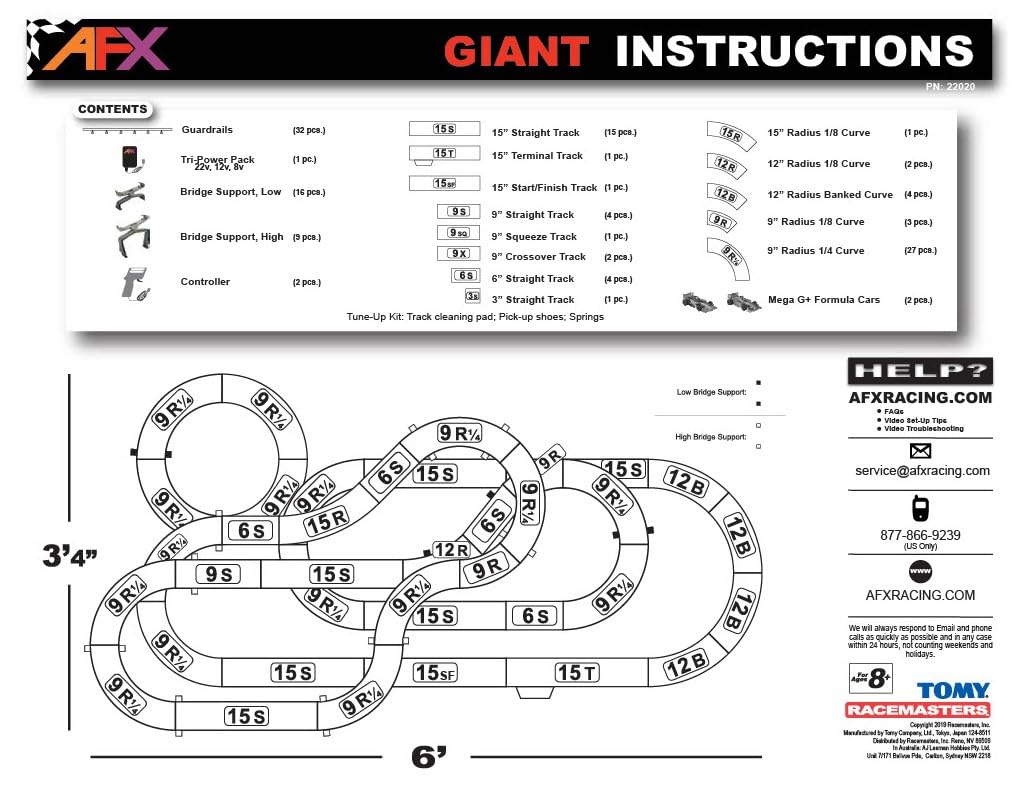 AFX 22020 Giant Set without Digital Lap Counter