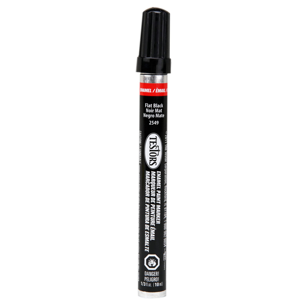 Testors 2549 Enamel Paint Marker Flat Black 1/3 oz Model Hobby Paint Pen