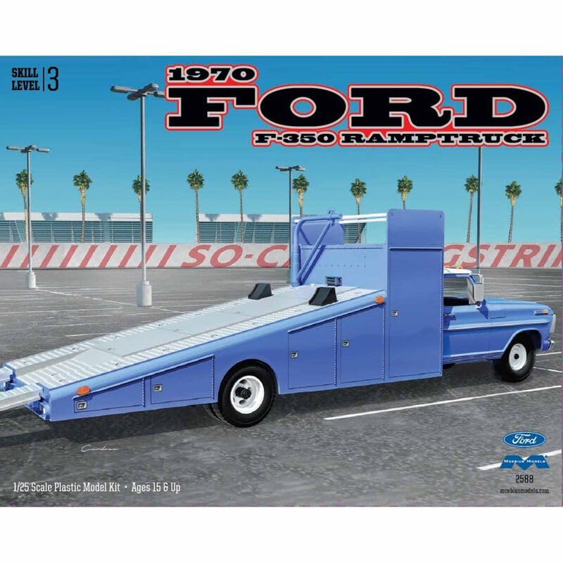 Moebius Models 2588 1/25 1970 Ford F-350 Ramptruck Model Kit