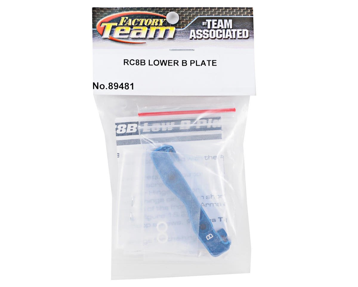 Team Associated 89481 Low B Plate includes Inserts RC8B