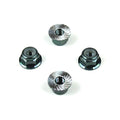 Tekno RC 1213 M4 Locknuts (Alum, Flanged, Serrated, Black, 4pcs)