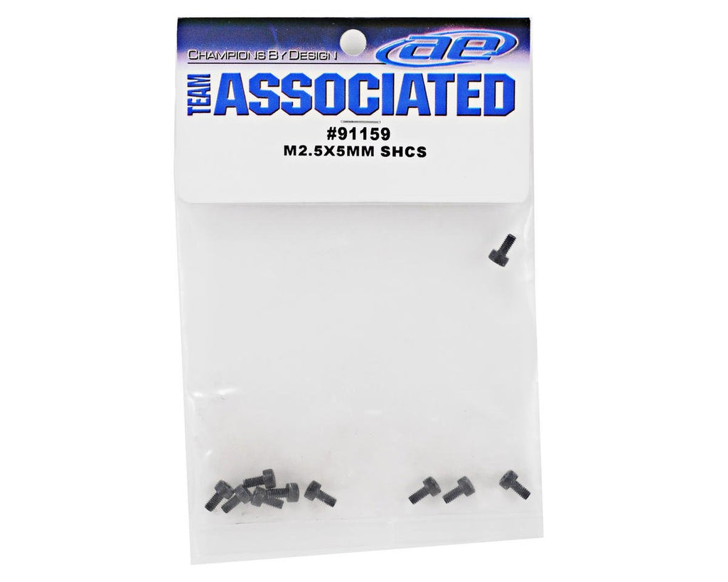 Team Associated 91159 SHC Socket Head Cap Screws (10) M2.5x5 / 2.5x5mm: SC10 4x4