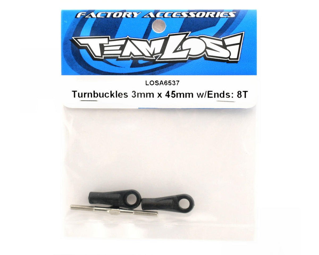 Losi LOSA6537 Turnbuckles 3mm x 45mm w/Ends: 8T
