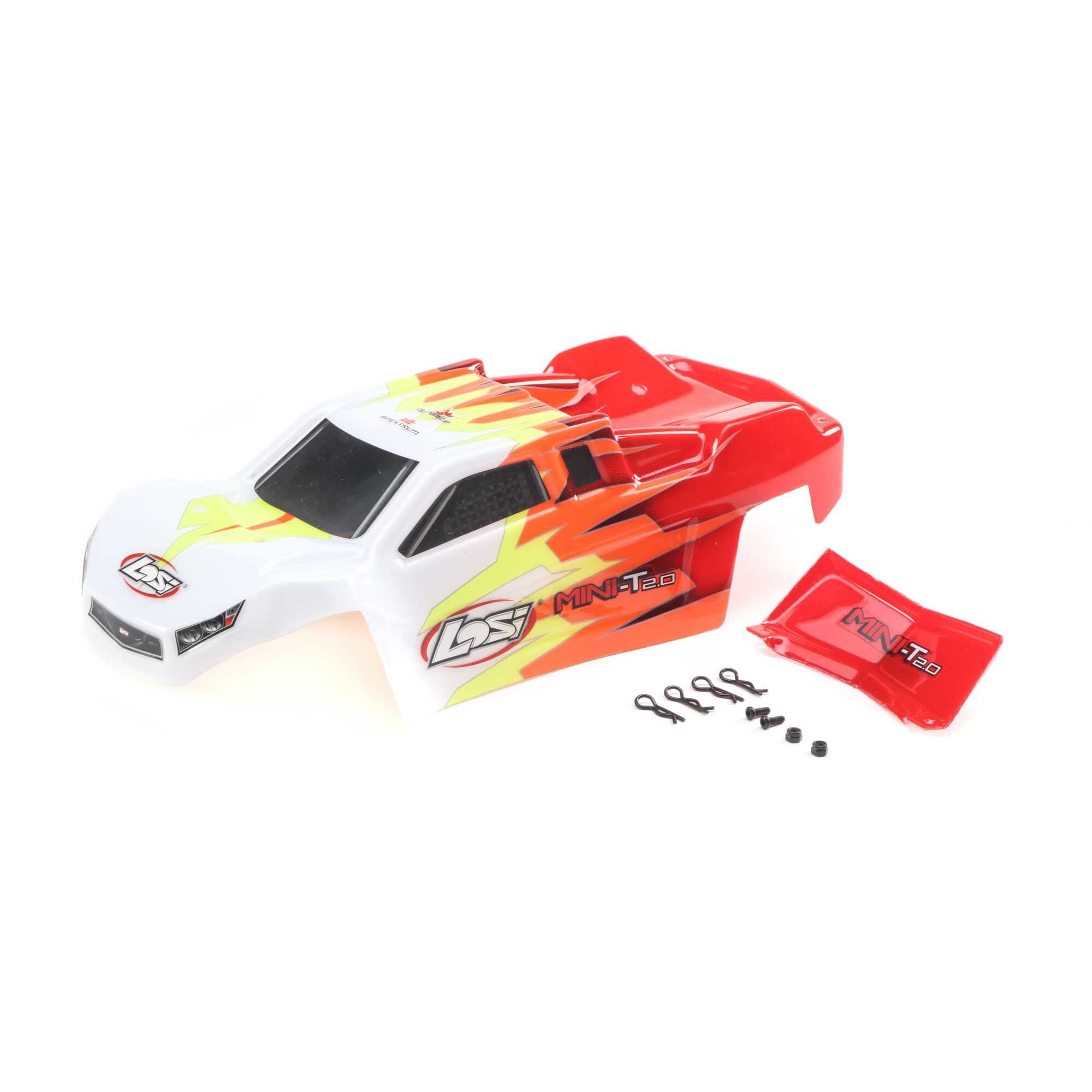 Losi LOS210013 Body, Red/White: Mini-T 2.0