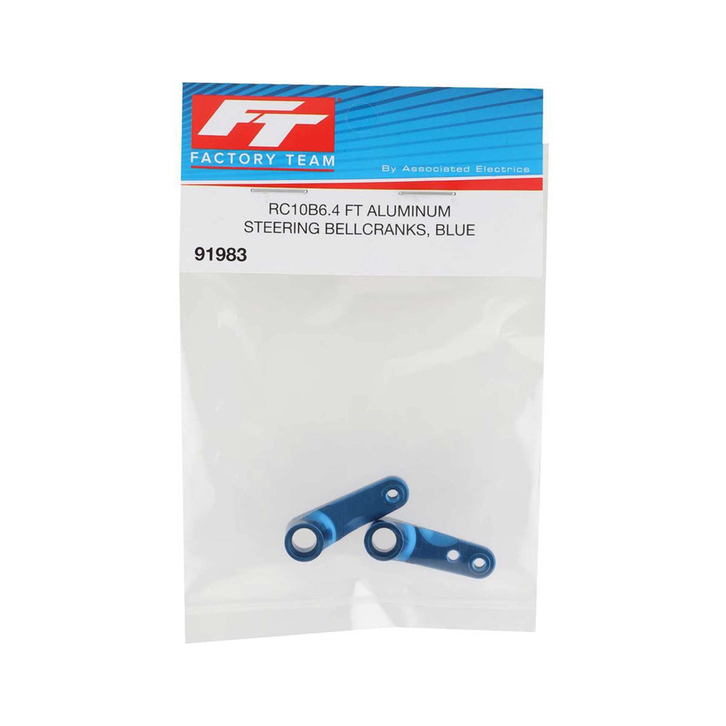 Associated 91983 RC10B6.4 FT Steering Bellcranks, blue aluminum
