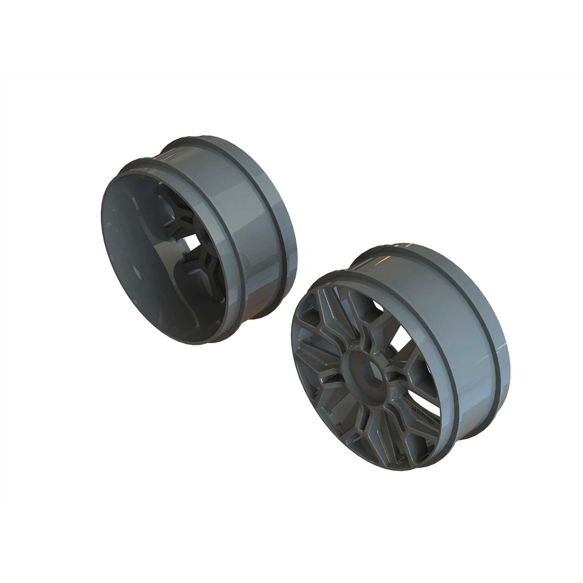 Arrma 510127 1/8 Buggy Wheels 17mm Hex Gun Metal (2)