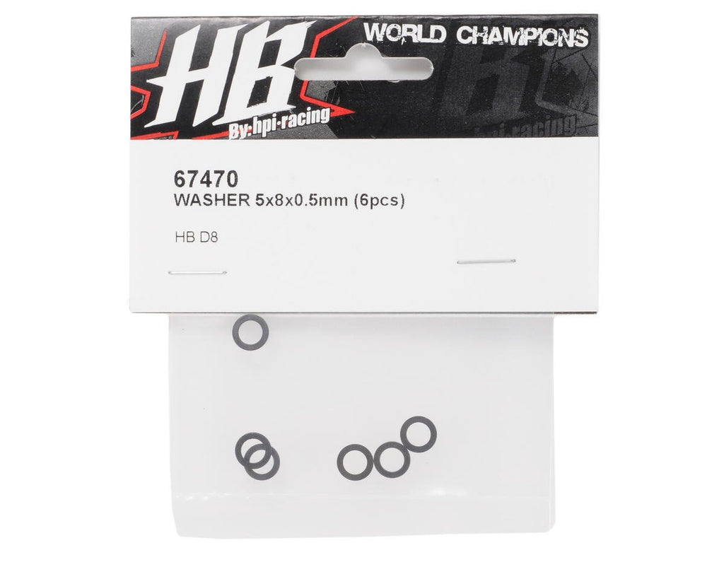 HPI Racing 67470 Washer 5X8X0.5mm (6pcs)