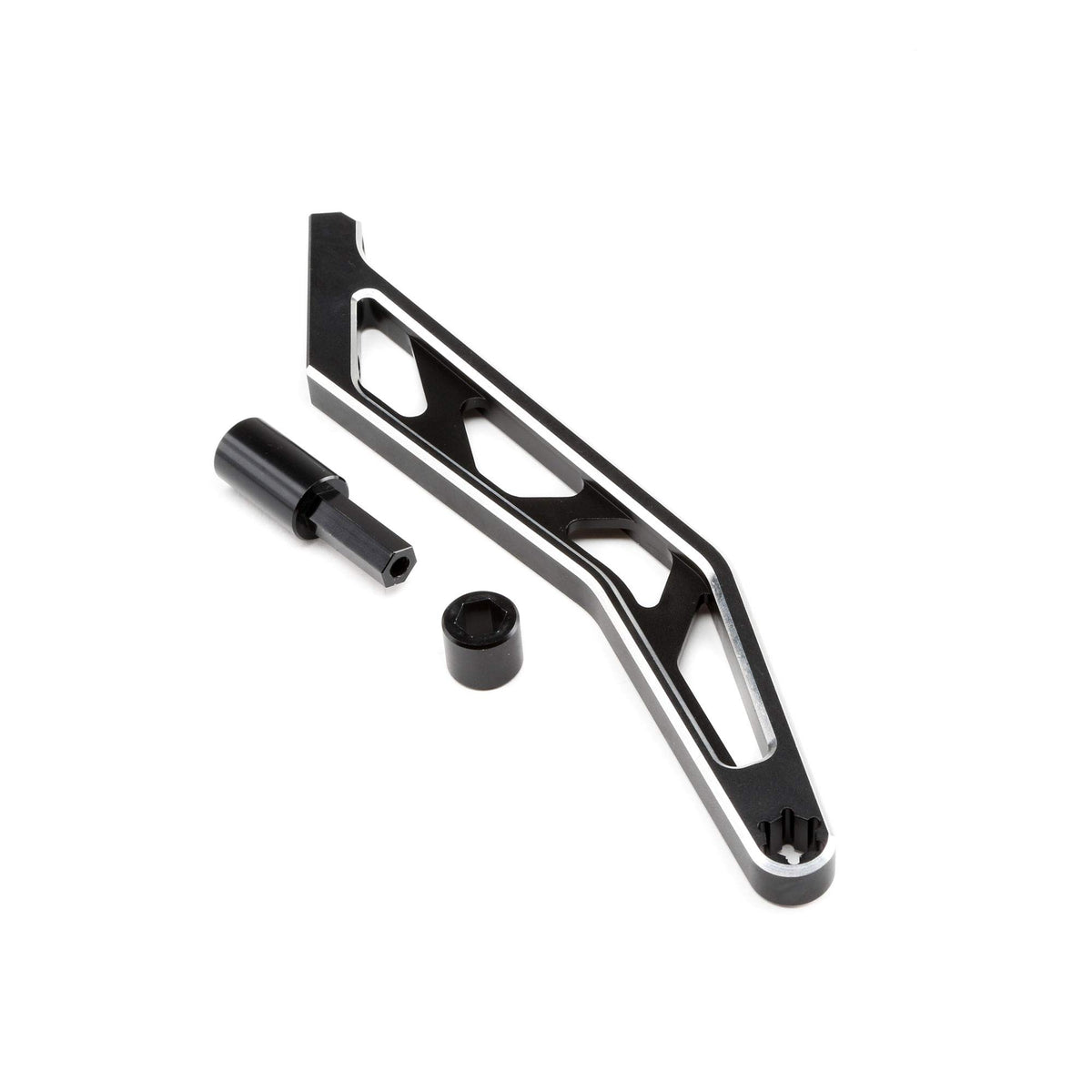 Losi LOS351005 Chassis Brace, Rear, Black, Aluminum MTXL