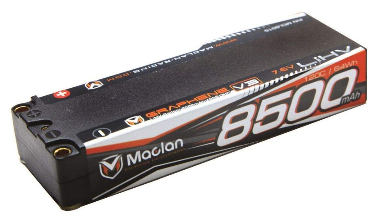 Maclan Racing MCL6015 Graphene V3 High Voltage 8500 mAh 2S 7.6V Battery Stick