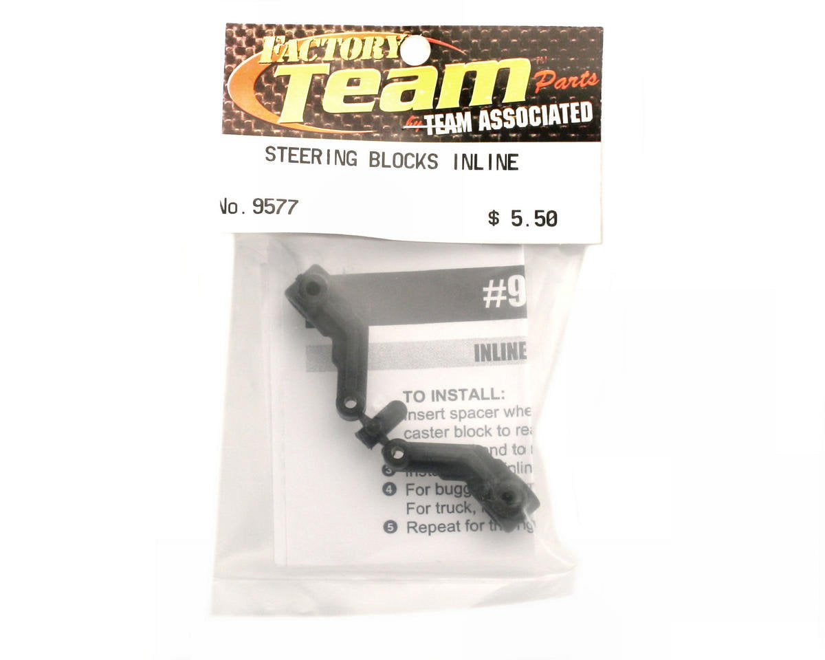 Team Associated 9577 FT-Factory Team Carbon Inline Steering Blocks (2) L&R