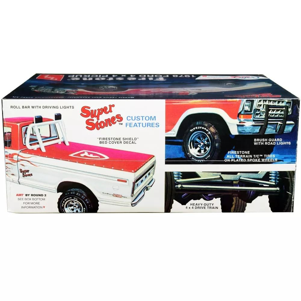 AMT 858 1978 Ford 4x4 Pickup Firestone Super Stones 1/25 Plastic Model Kit