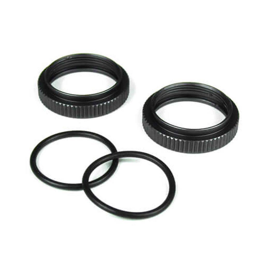 Tekno RC 6013 Shock Adjustment Nuts (Alum, Gun Metal Anon, 2pcs)