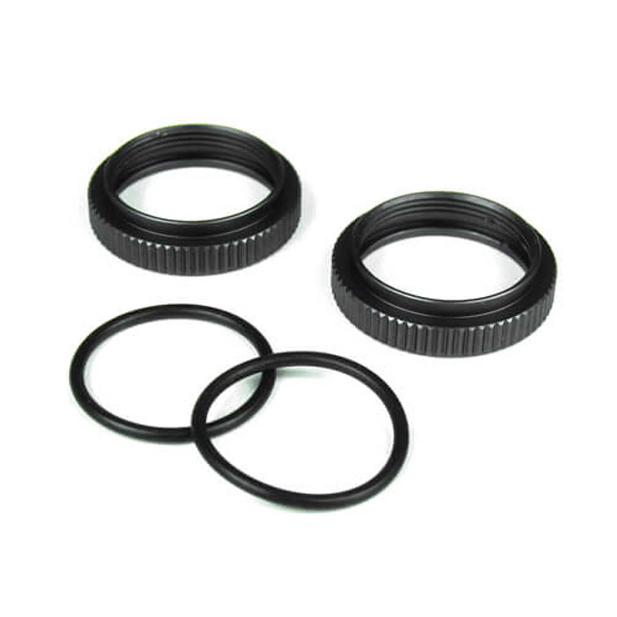 Tekno RC 6013 Shock Adjustment Nuts (Alum, Gun Metal Anon, 2pcs)