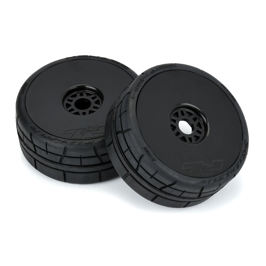 Pro-Line 1023510 Menace HP BELTED Speed Run 1:8 Tires Mounted on Mach 10 Black 17mm Wheels (2) for Front or Rear