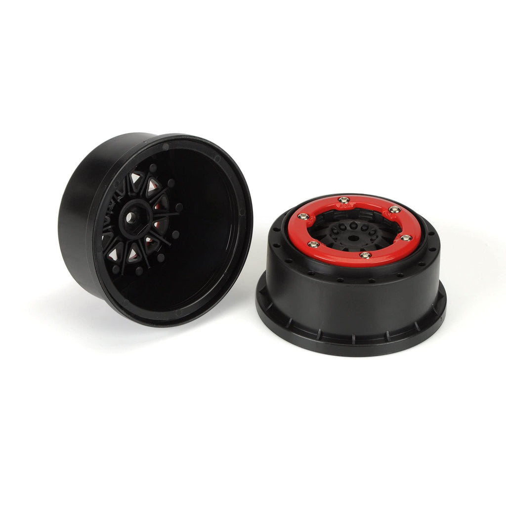 Pro-Line 274503 ProTrac F11 2.2/3.0" Red/Black BeadLock Wheels