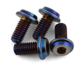 J Concepts 50371 3x6mm Top Hat Titanium Screw, Burnt Blue, 4pc