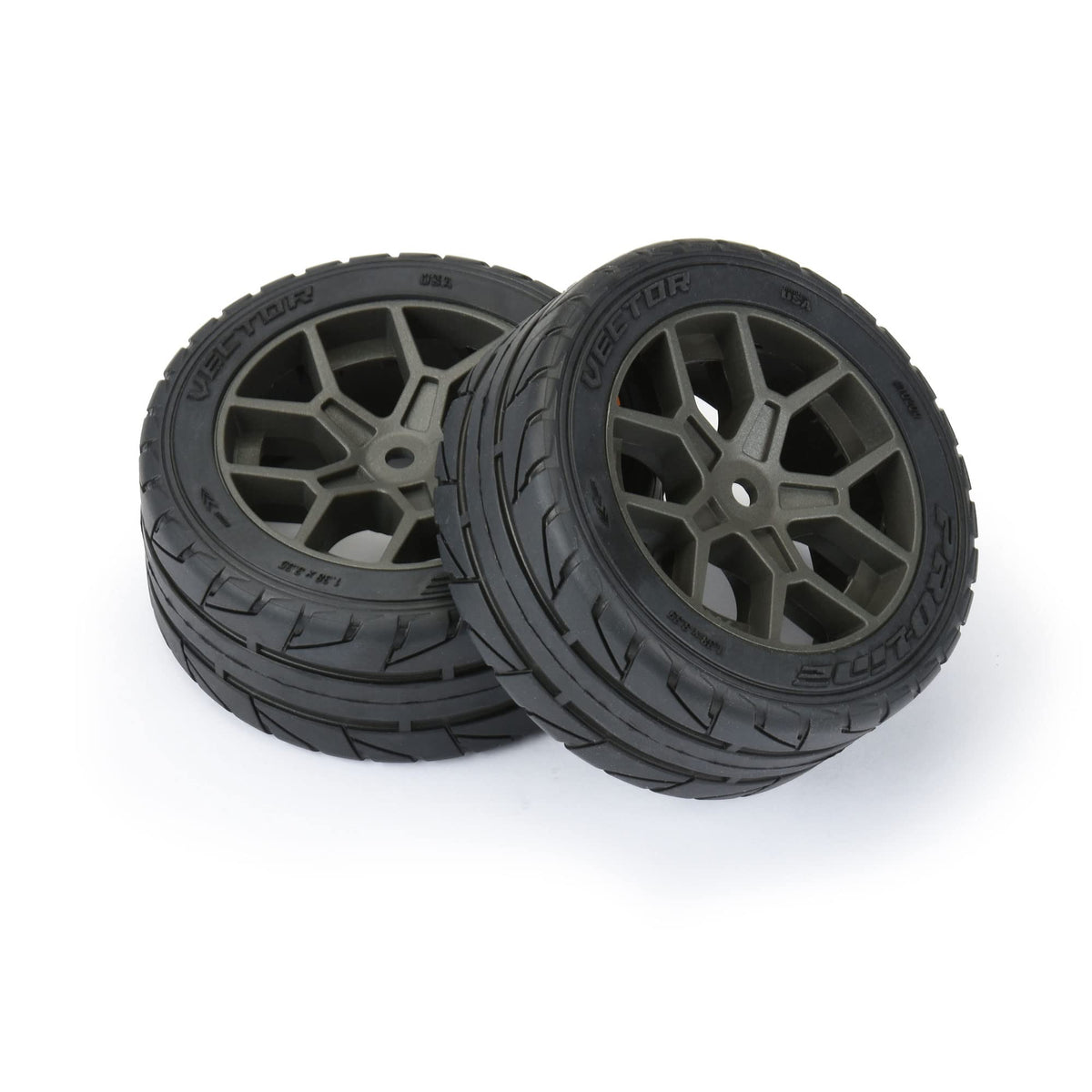 Pro-Line 1020410 1/8 Vector S3 F/R 35/85 2.4" Belted MTD 14mm Gray
