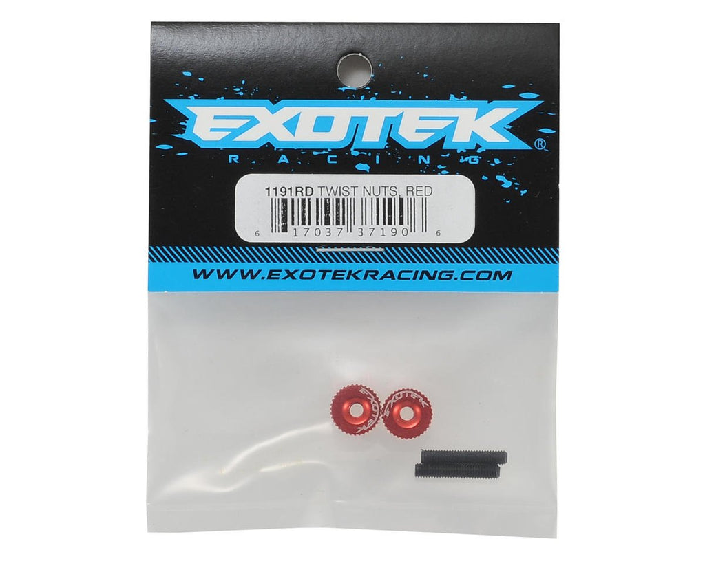 Exotek Racing 1191RED Twist Nuts For M3 Thread, Red