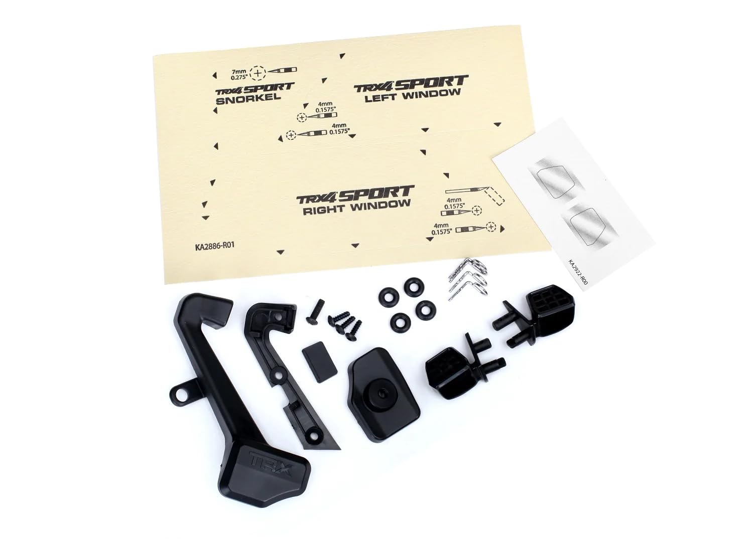Traxxas 8119 Mirrors, Side (Left & Right)/ Snorkel/ Mounting Hardware