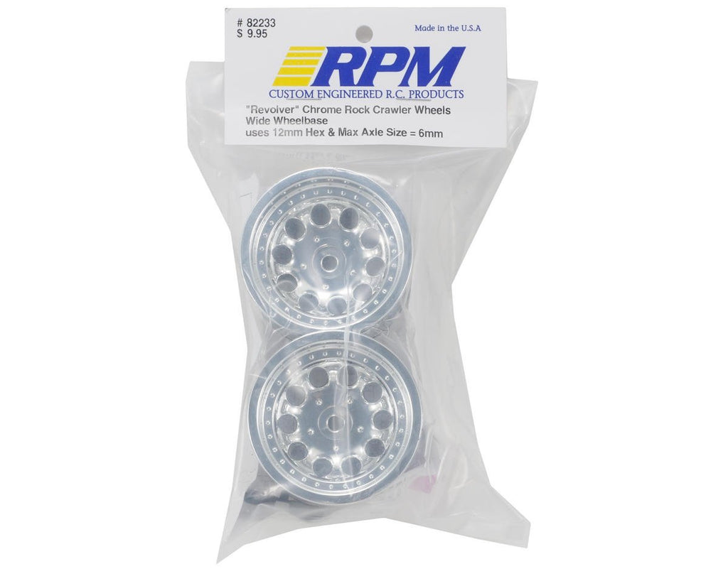 RPM 82233 "Revolver" Crawler Wheels, Wide Base, Chrome