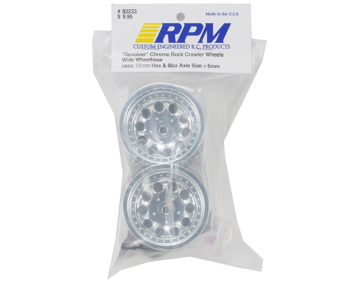 RPM 82233 "Revolver" Crawler Wheels, Wide Base, Chrome
