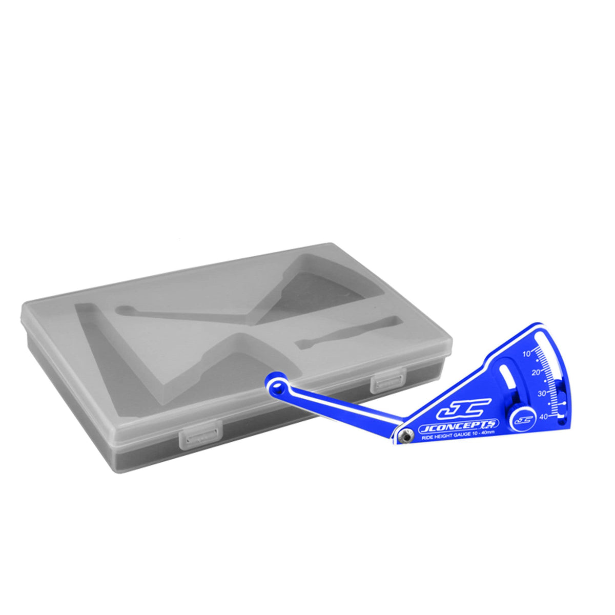 J Concepts 22821 Aluminum Ride Height Gauge, 10-40mm, Blue