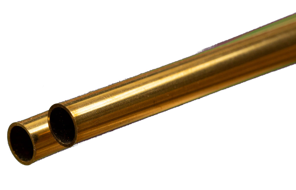 K&S 9821 Round Brass Tube, 3mm OD x 0.45mm Wall x 300mm Long, 4 Pieces, Made in The USA