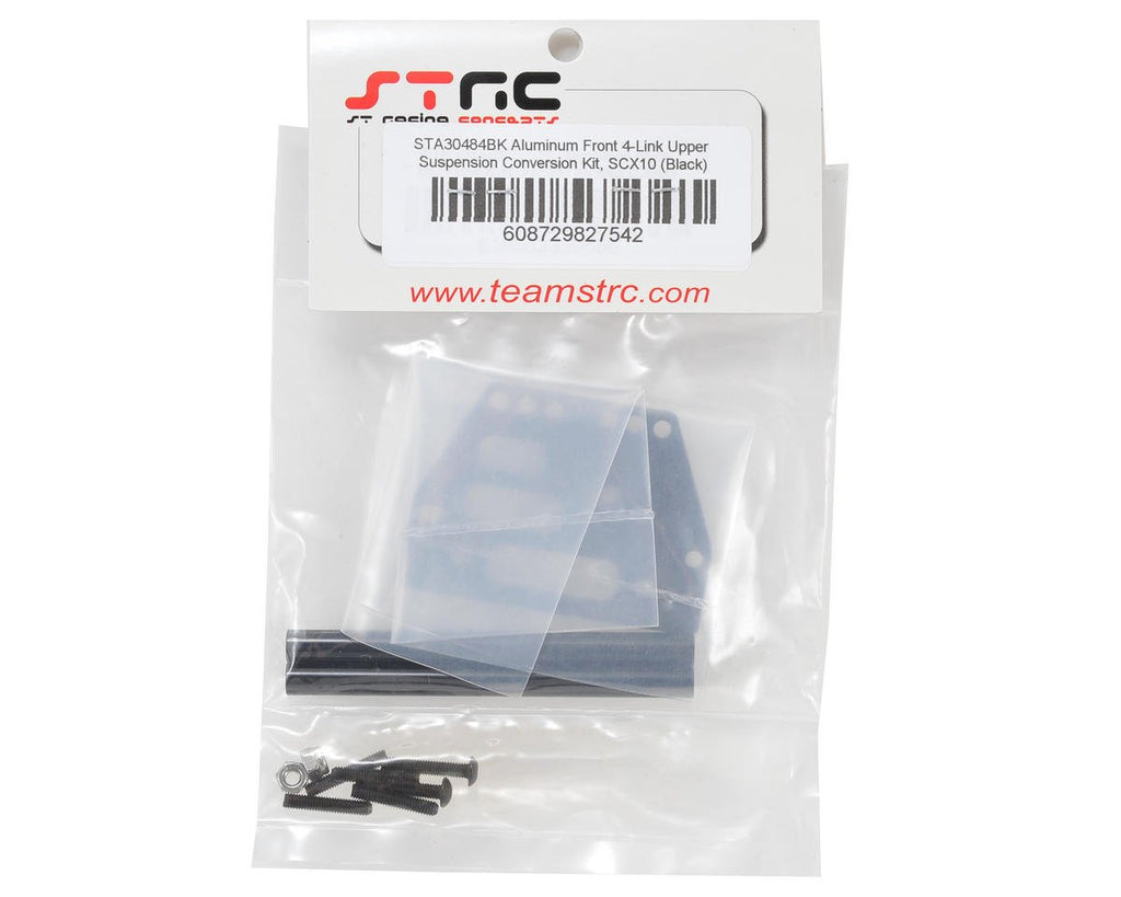 ST Racing STA30484BK Aluminum Front 4-Link Upper Suspension Conversion Kit, Black: SCX10