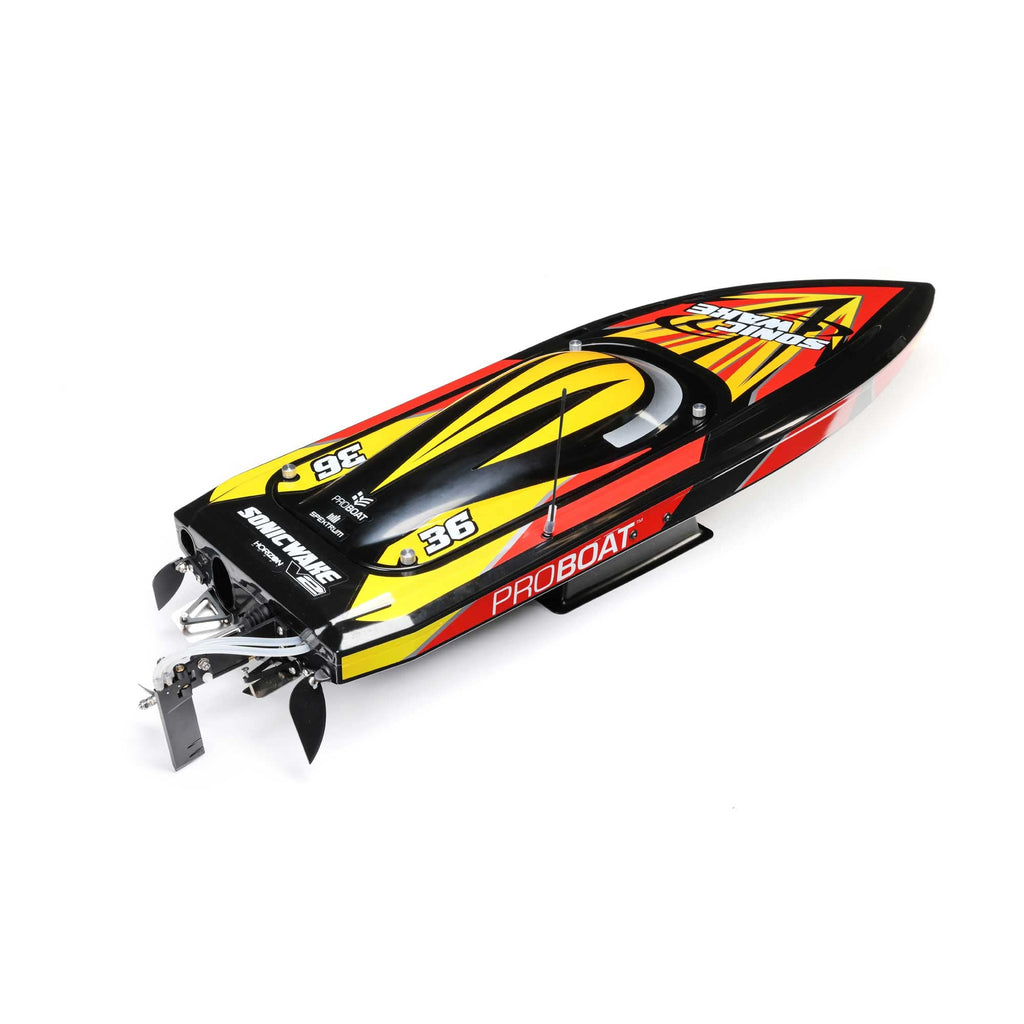 ProBoat PRB08032V2T1 Sonicwake V2 36" Brushless Deep-V Self-Righting RTR, Black