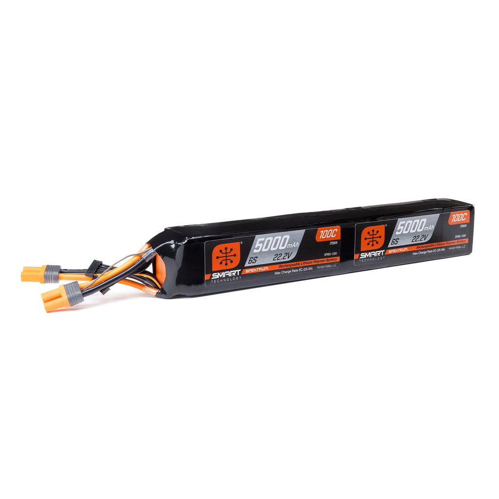 Spektrum SPMX-1091 22.2V 5000mAh 6S X2 100C Smart LiPo Battery: Dual IC5