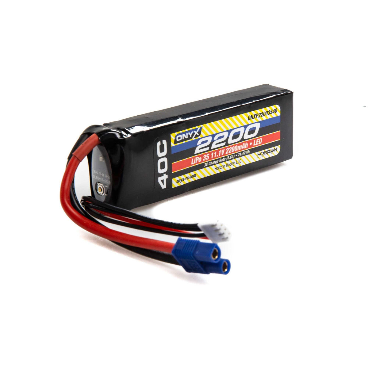 Onyx ONXP22003S40 2200mAh 3S 11.1V 40C LiPo, EC3, LED