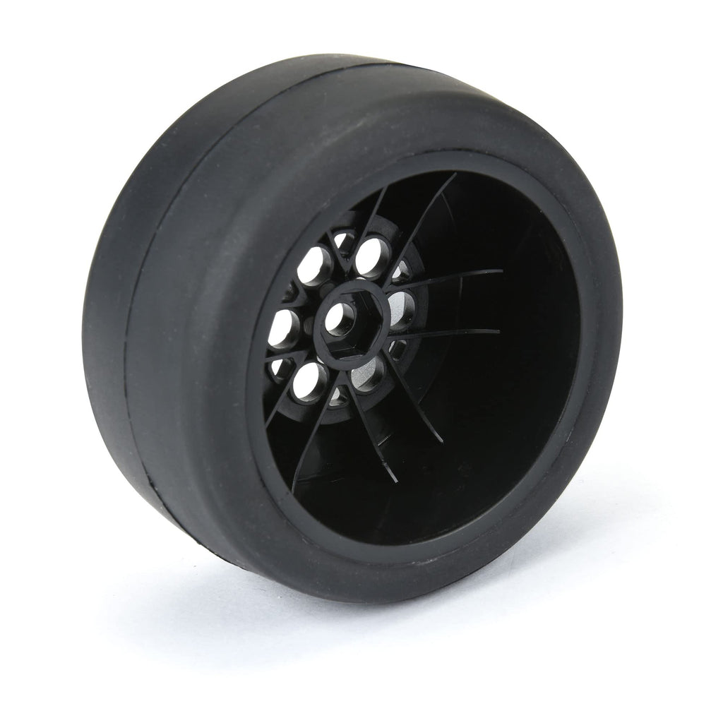 Pro-line Racing 1021810 1/16 Reaction Rr Tires MTD 7mm Blk/Sil:MiniDrag(2)