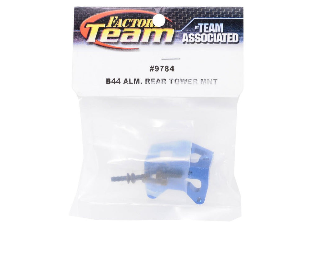 Team Associated 9784 Blue Aluminum Rear Shock Tower Mount: RC10 B44